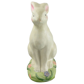 Animal em forma de porcelana artesanato, coelho de cerâmica